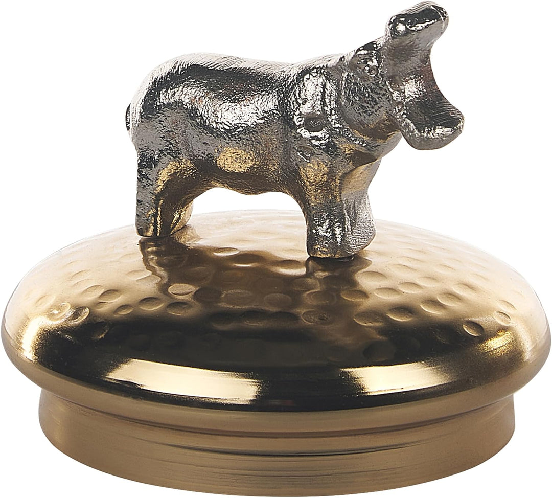 Dekobehälter Glas Aluminium silber / gold Tierfiguren Aufbewahrung 2er Set Laki