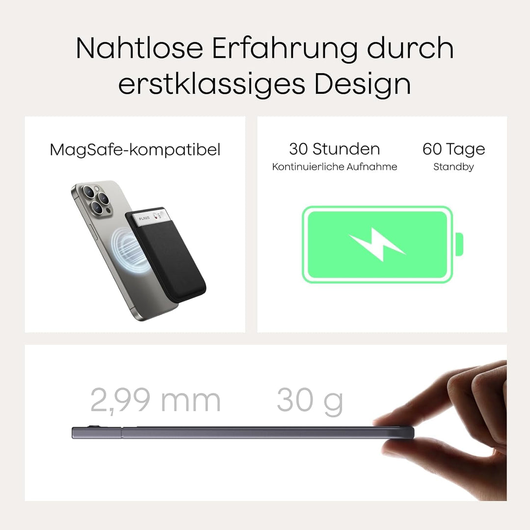 Plaud Note KI Digitales Diktiergerät mit Hülle - 64 GB Aufnahmegerät mit KI-Technologie zum Transkri