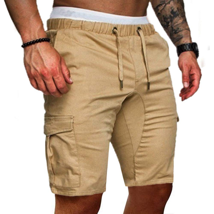 Cindeyar Herren Shorts Sommer Chino Jeans Kurze Hosen Stretch Jogger Cargo Shorts Slim-Fit S 175khak