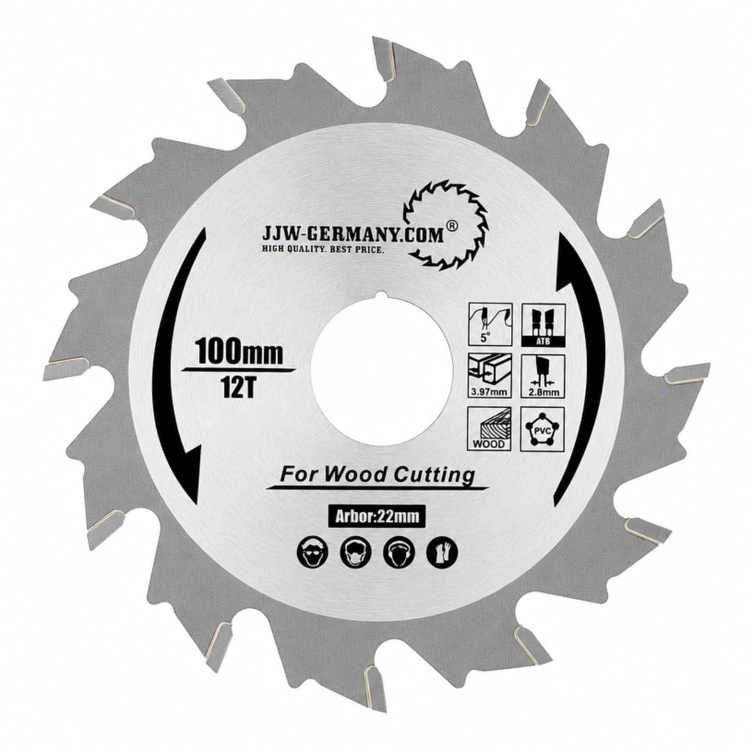 jjw-germany HM Nutfräser 100 x 3,97 x 22 Z= 12 WZ passend für Einhell Flachdübelfräse