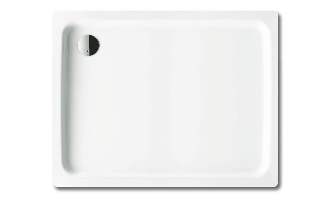 Kaldewei Duschwanne Duschplan inkl. Wannenträger Modell 392-2 100 x 100 x 6,5 cm, Ablaufloch Ø 9,0 c