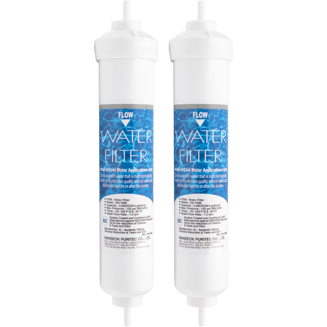 Banseok Puritec DD7098 Original Wasser Filter für Daewoo Kühlschrank, 2,000L Kapazität, 2 Stück