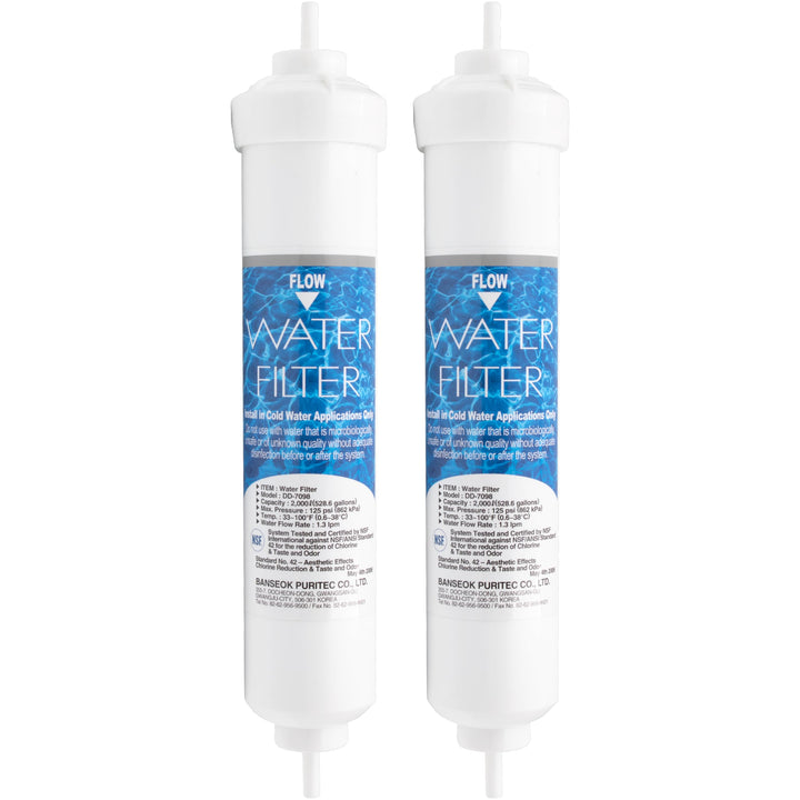 Banseok Puritec DD7098 Original Wasser Filter für Daewoo Kühlschrank, 2,000L Kapazität, 2 Stück