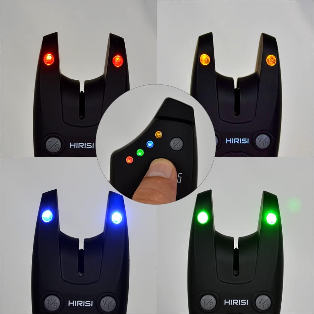 Hirisi Tackle Kabelloser Bissanzeiger für Angeln, in Tragetasche Fbm-s5-4, Fbm-s5-4