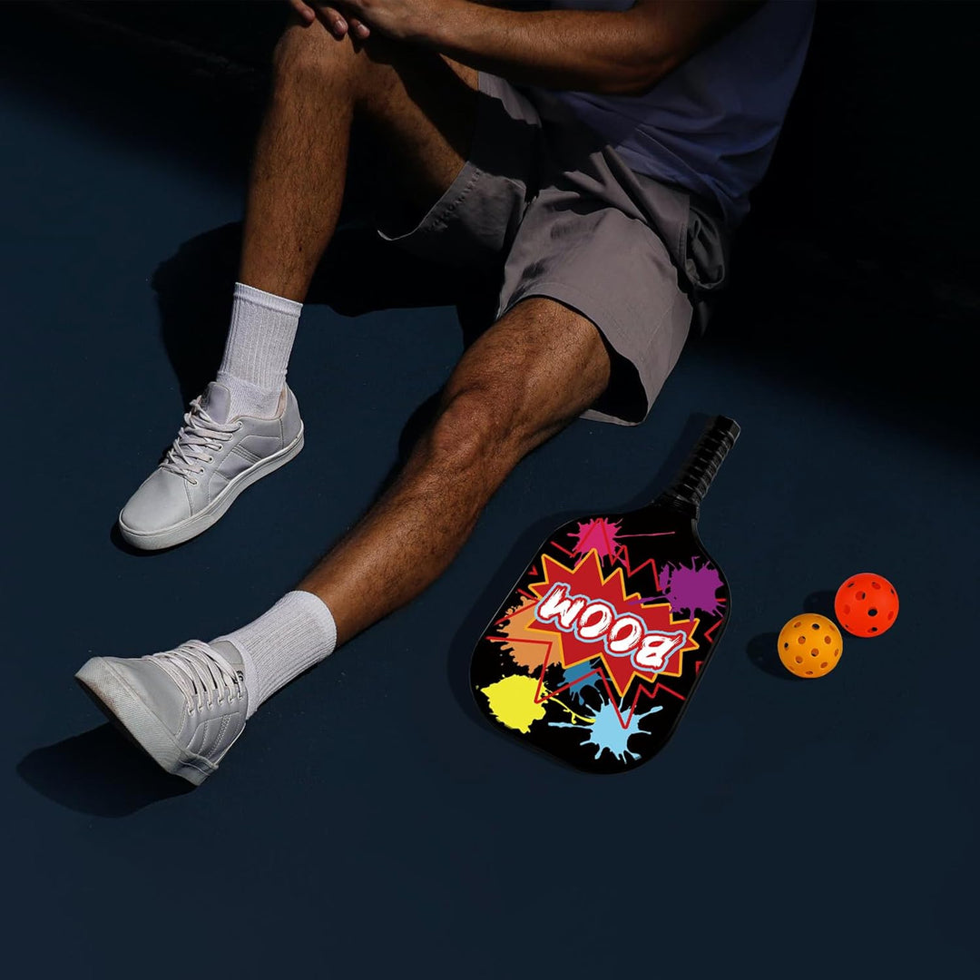 Achiou Pickleball Paddel Set - Hochleistungs-Fiberglas-Oberfläche, leichte Schläger mit Tasche, für