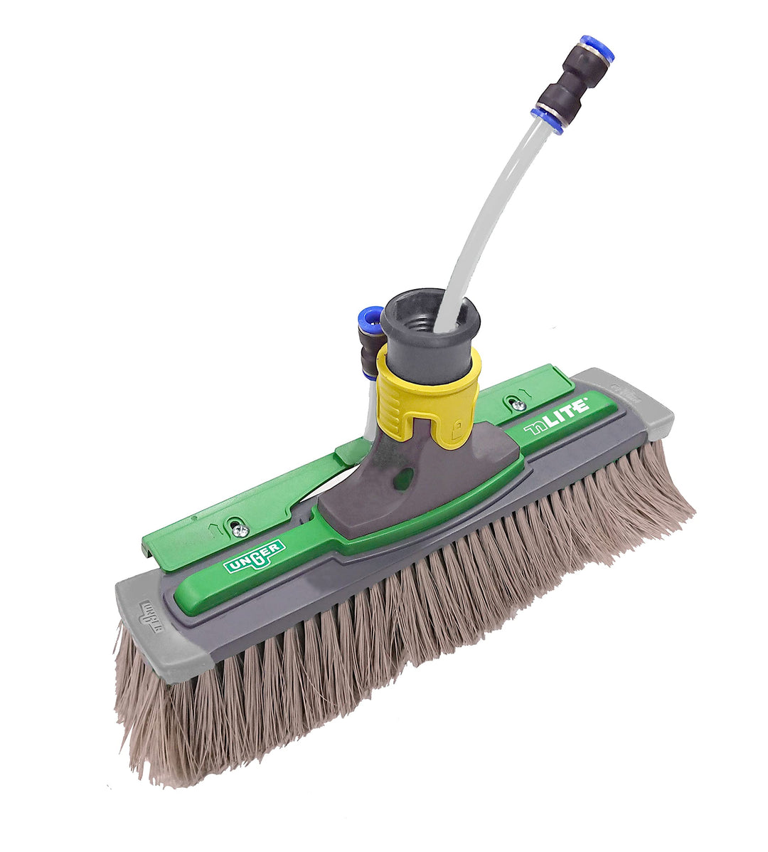 UNGER nLITE Power Bürste komplett 28 cm (ungesplissen, inkl. Schlauch + Schnellanschluss, Bürstenkop