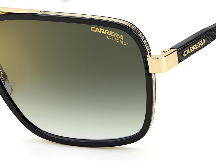 Carrera Unisex Carrera 256/S Sunglasses 58/18/140 Gold Black/ Green Shaded Gold Mirror, 58/18/140 Go