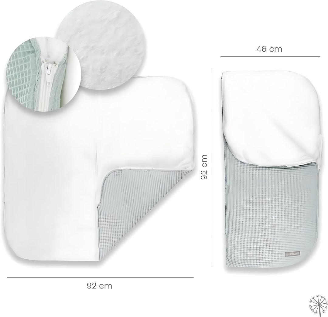 MIMUSELINA Kinderwagensack Winter - Kinderwagen Decke Winter für Neugeborene - Kinderwagendecke Baby