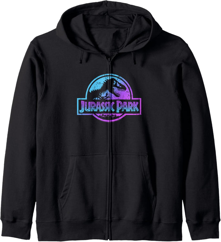 Jurassic Park Pink & Purple Gradient Logo Kapuzenjacke