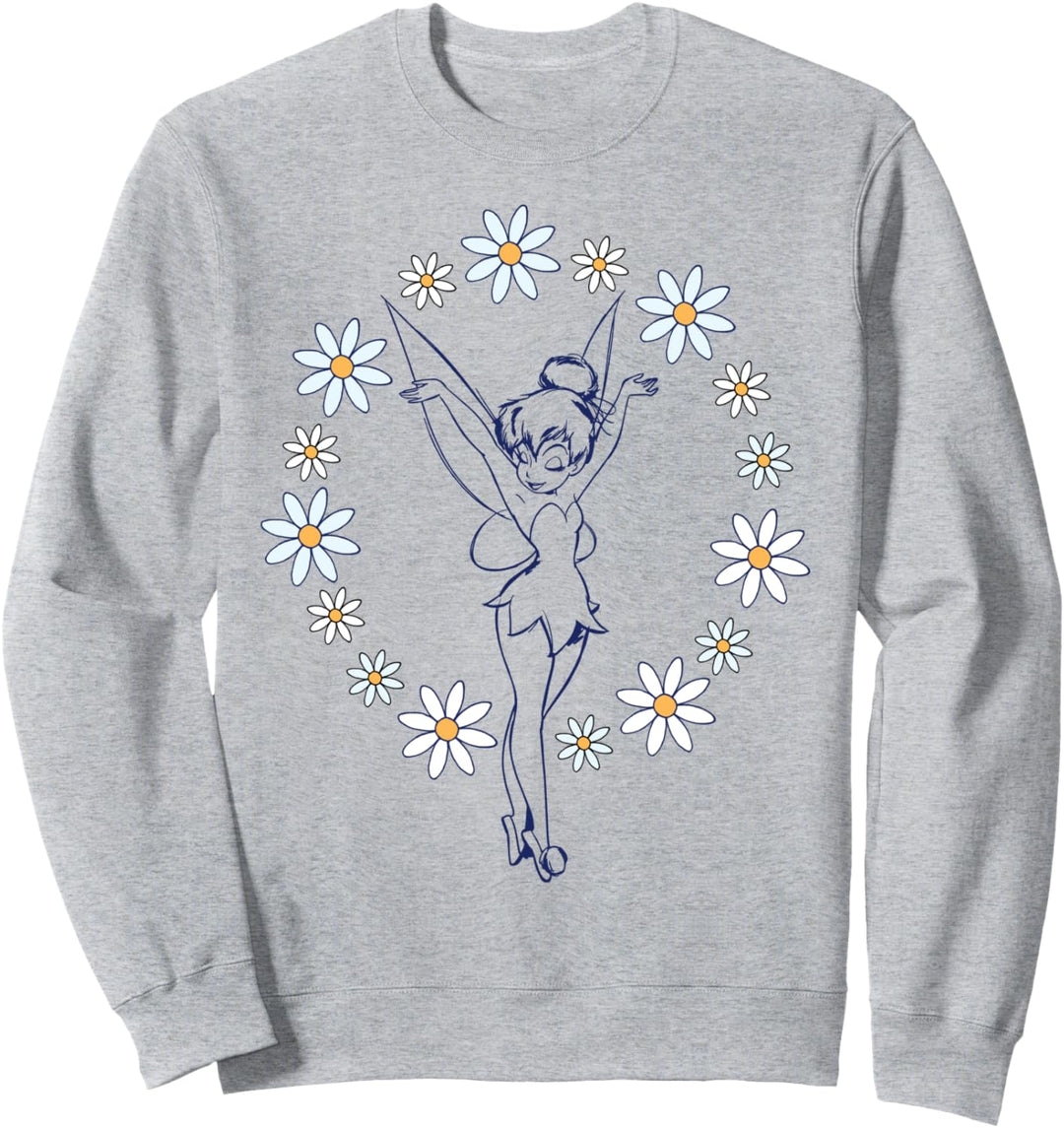 Disney Peter Pan Tinker Bell Spring Floral Circle Sweatshirt