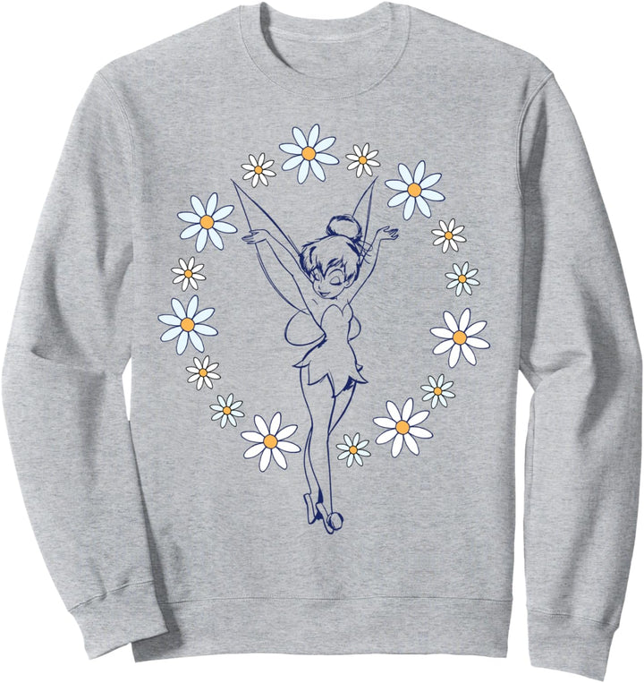 Disney Peter Pan Tinker Bell Spring Floral Circle Sweatshirt