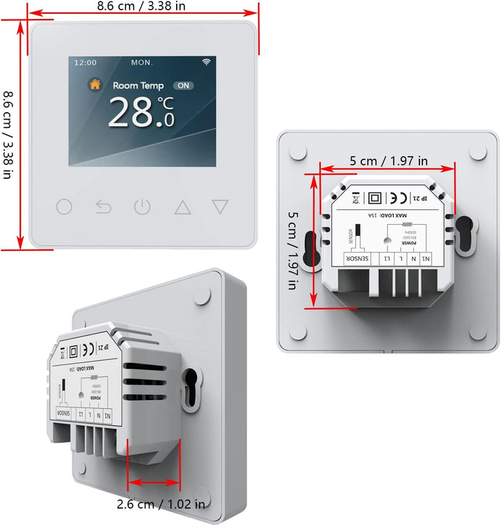 Underfloor Heating Thermostat Digital Temperature Controller Weekly Circulation Programmable Floor S