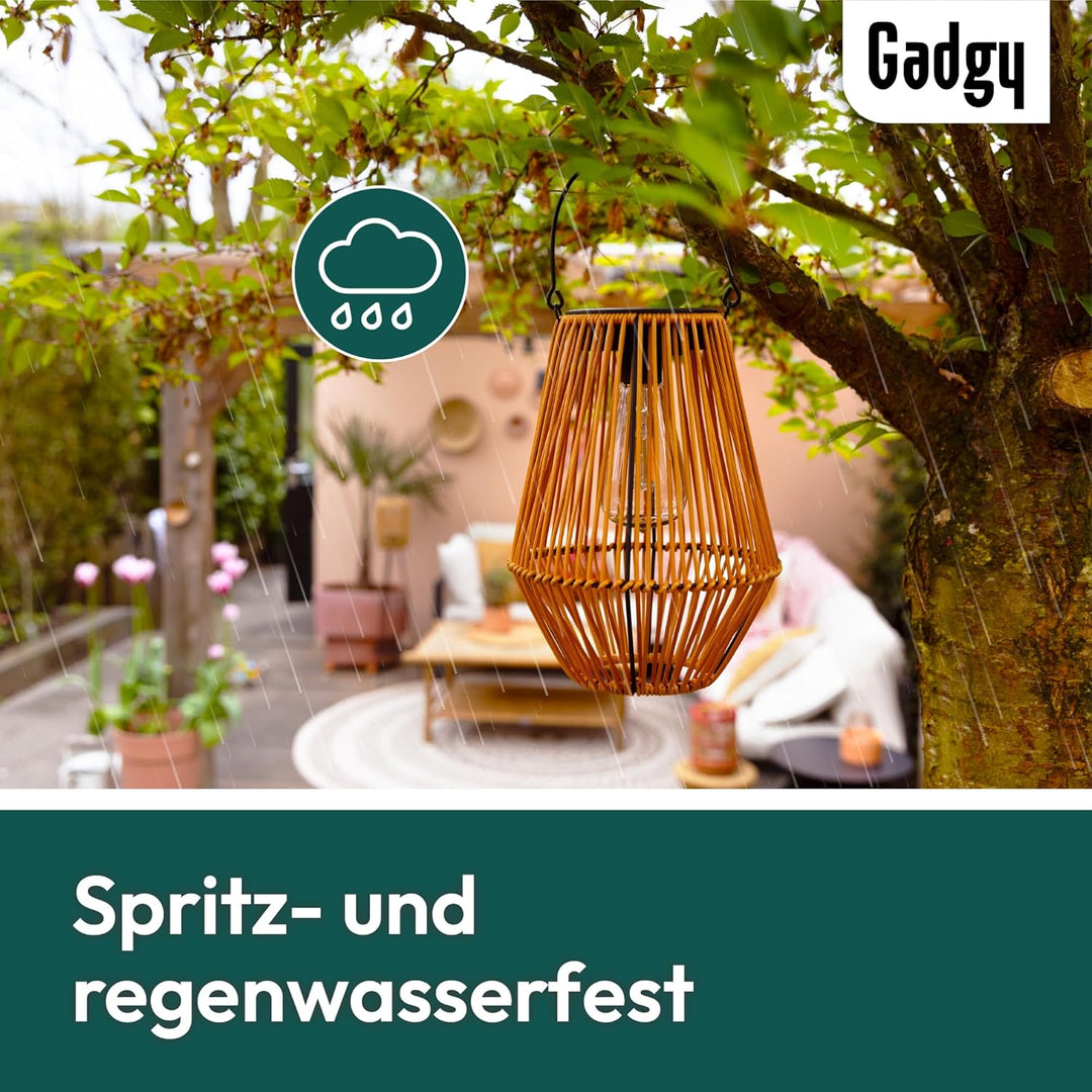 Gadgy Solarlampe für aussen Garten - Wasserdichte Solar Leuchte Garten draussen - Solar Laterne für