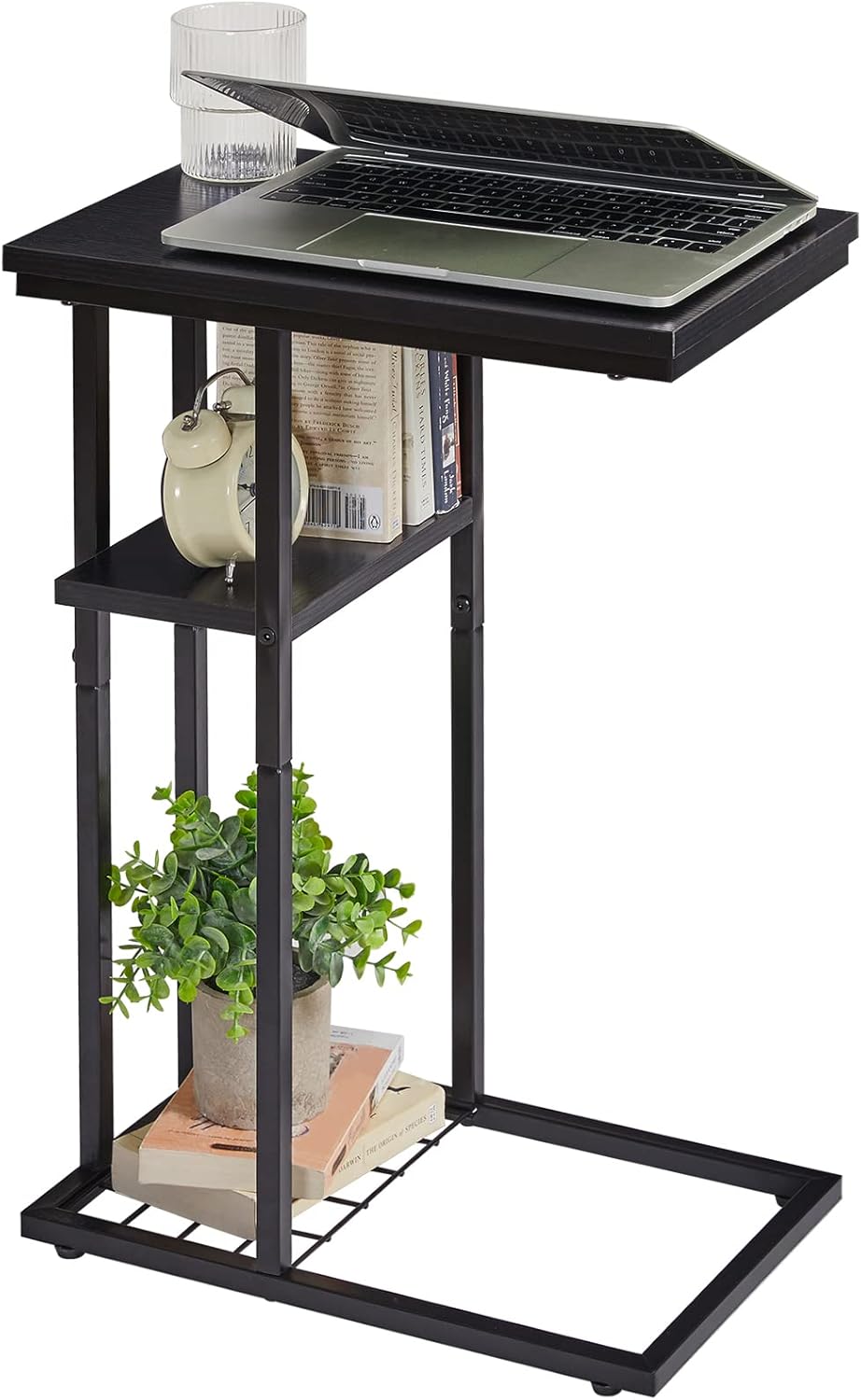 YMYNY Beistelltisch Kaffeetisch C-Form, Eleganter Kleiner Sofatisch, Industrie-Design, Sofatisch 40