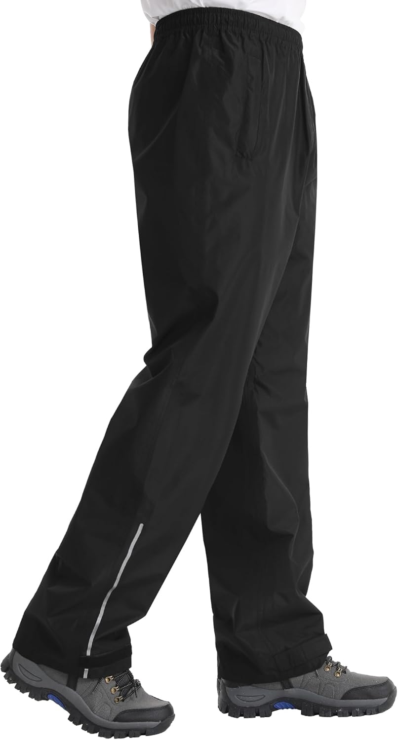 Coutyuyi Regenhose für Herren wasserdichte Winddichte Leichte Fahrrad Regenhose mit Reflektierende f
