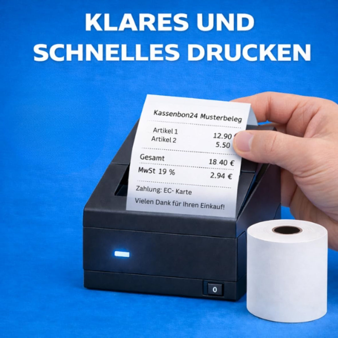 50 Thermorollen 80mm x 80m x 12mm [Ø 80mm] - Thermopapier Bonrolle - 80m lang - 50 Stück