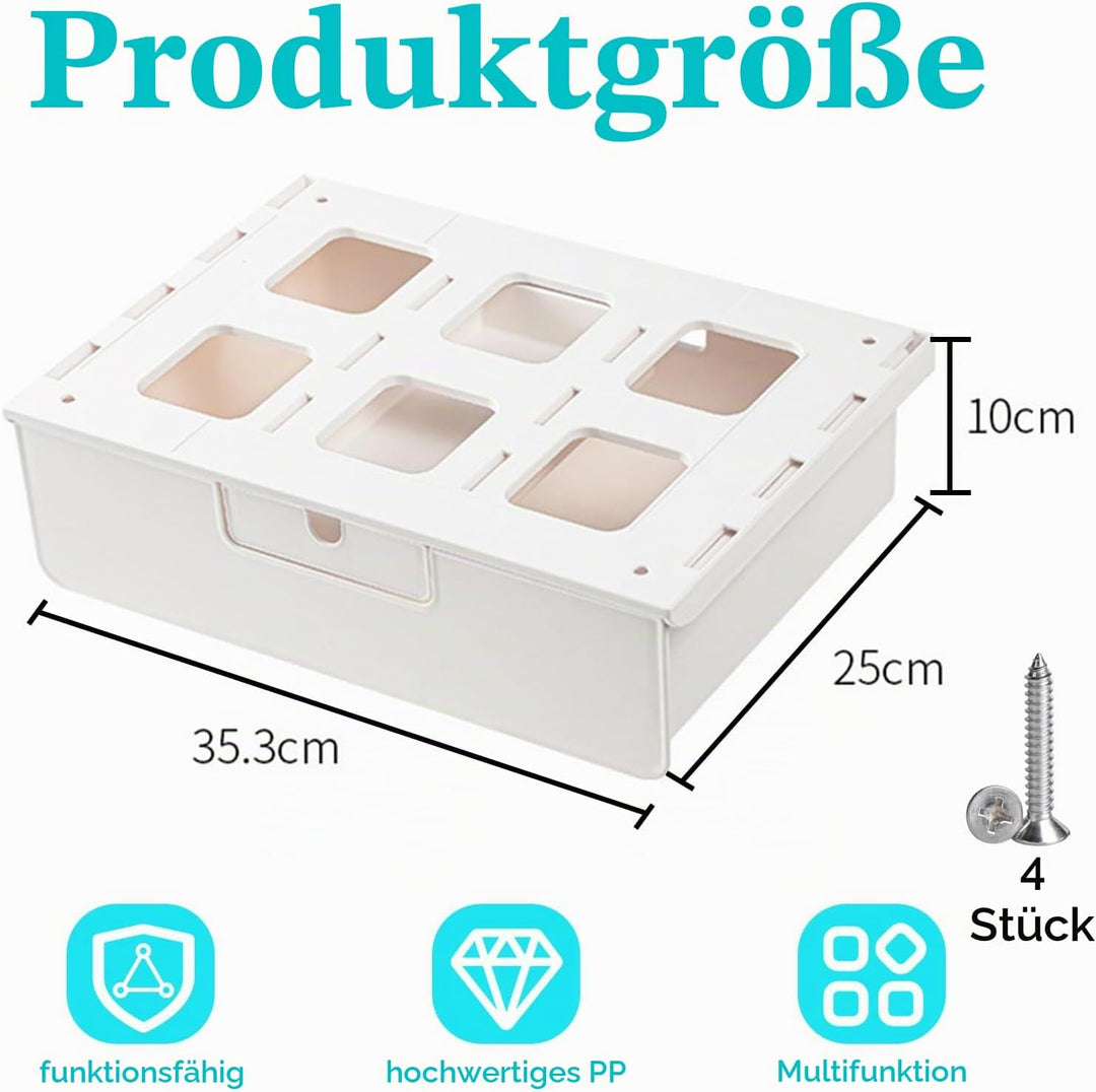 Schublade Unterbau, Schreibtischschublade Unter Schreibtisch, Unterbauschublade Selbstklebende, mit
