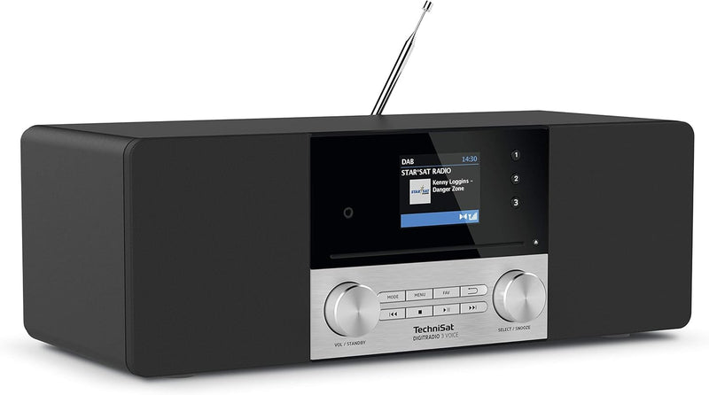 TechniSat DIGITRADIO 3 VOICE - Stereo DAB Radio Kompaktanlage mit offline Sprachsteuerung (DAB+, UKW