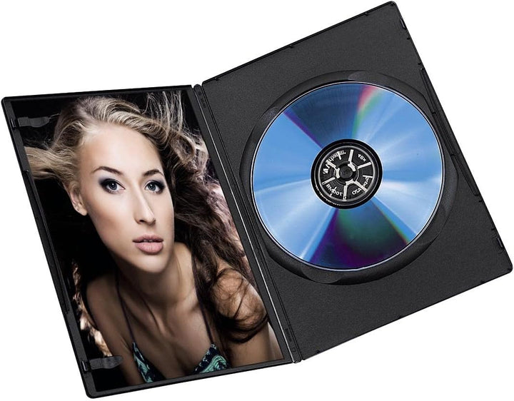Hama DVD-Hülle Slim 25er-Pack (auch passend für CDs und Blu-Rays) extra schmal, mit Folie zum Einste