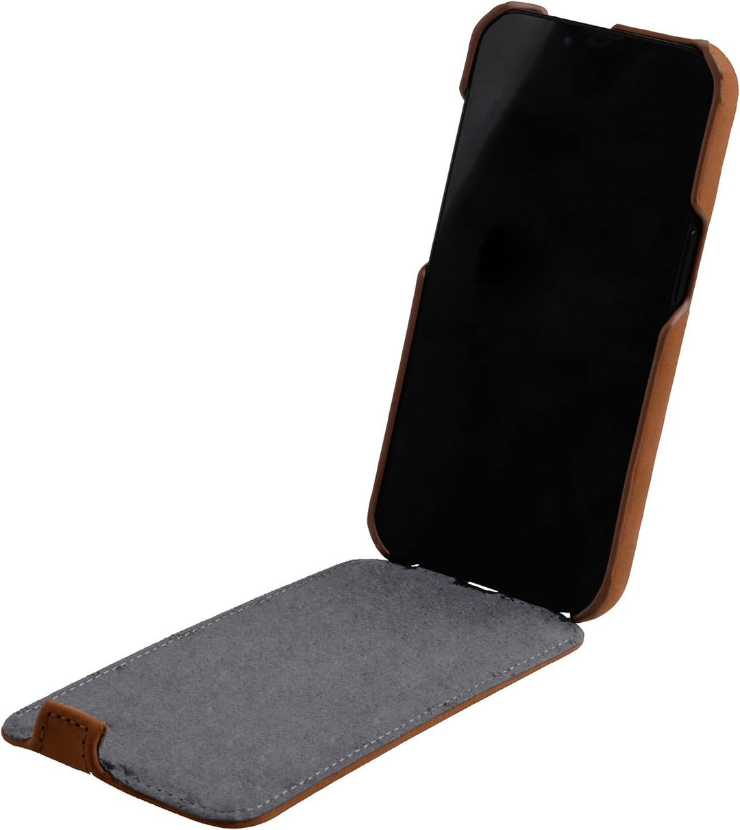 Mobiskin Hülle passend für Apple iPhone 14 (6,1 Zoll), Handyhülle mit echtem Leder, Case, Schutzhüll