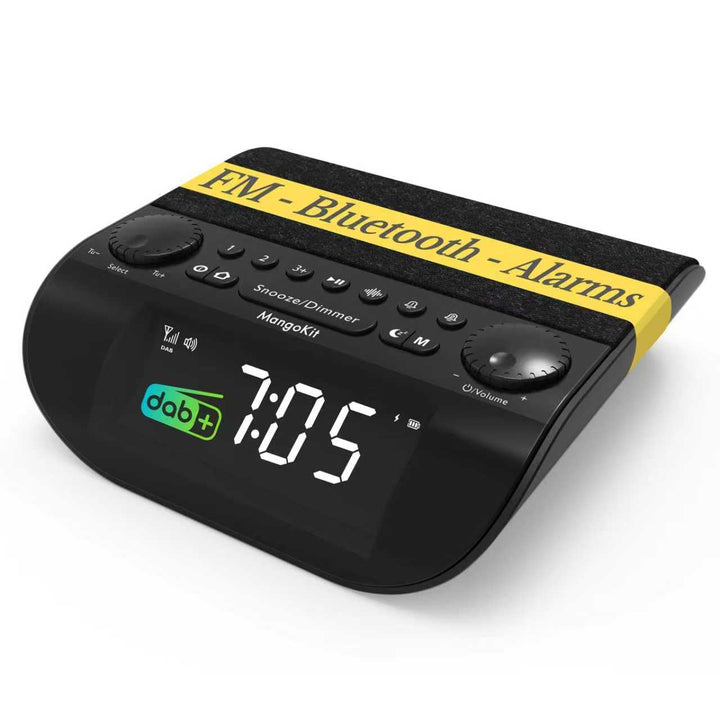 UP-Pro DAB+ Radiowecker, ASA Notfallwarnfunktion, UKW-Radio, Extra lauter 90 dB Weckalarm für Tiefsc