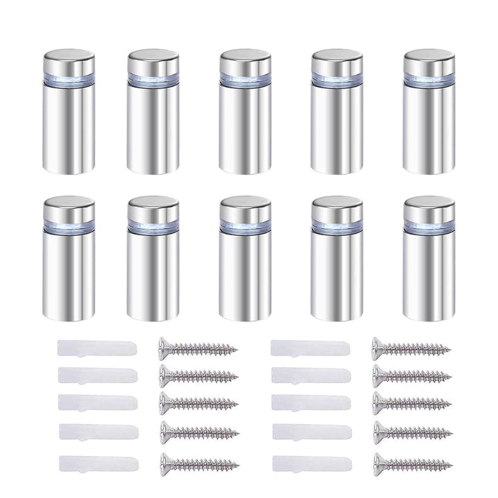 Qrity 20 x Abstandshalter Montagekleinteile Werbeglas Acryl Abstandshalter, Edelstahl, 12X25mm, mit