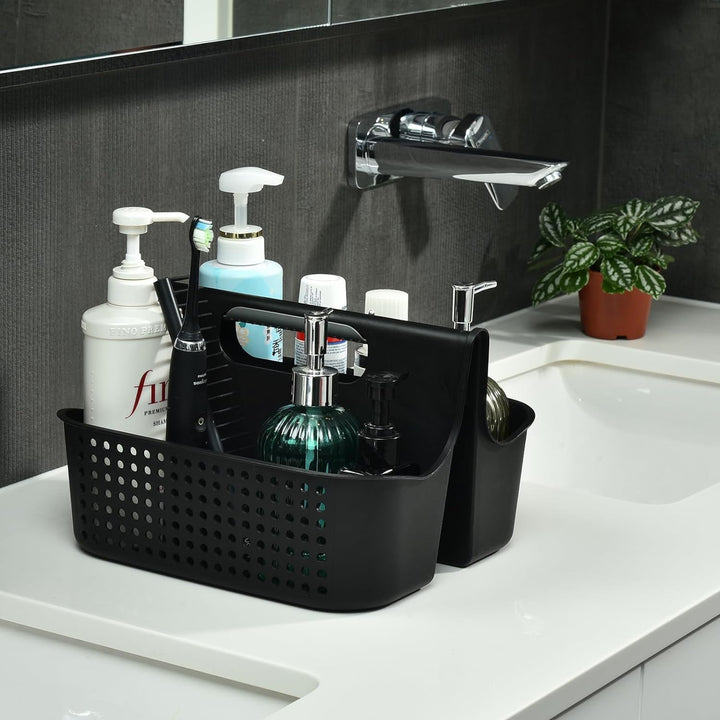ALINK 2 Fach Kunststoff Dusche Korb, Mehrzweck-Korb-Organizer,Reinigungskorb, Bastelkorb, Schreibtis