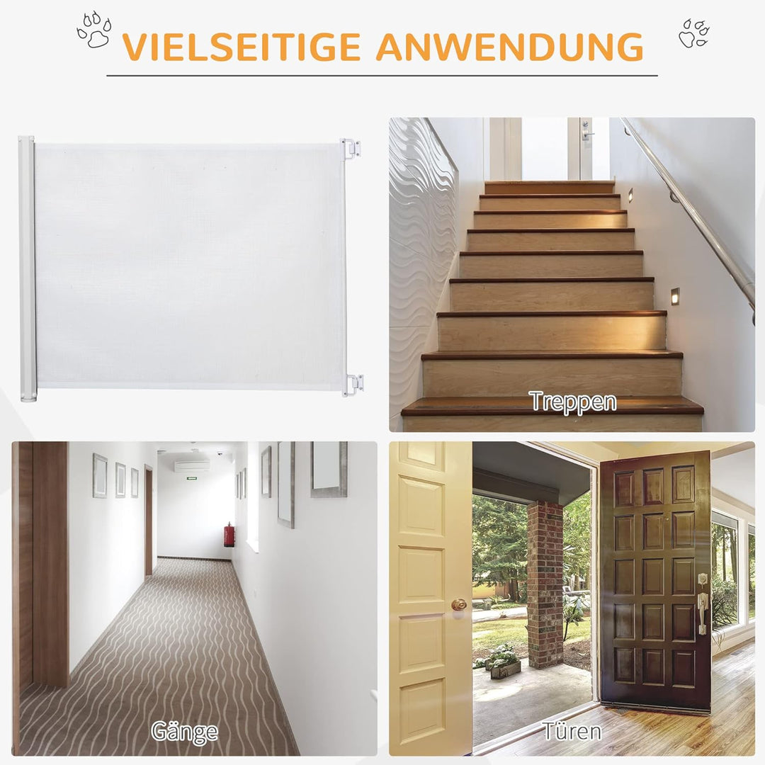 PawHut Hunde Türschutzgitter Treppenschutzgitter Treppenschutz Sicherheitstrennwand Trennwand Türsch