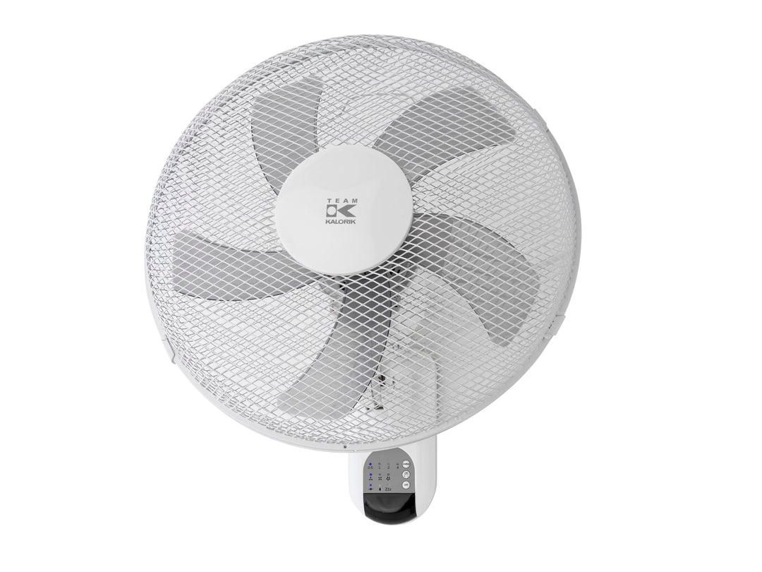 Kalorik VT1050 Leiser Wandventilator – 45W Platzsparender Wand-Deckenventilator mit 90° Oszillation,