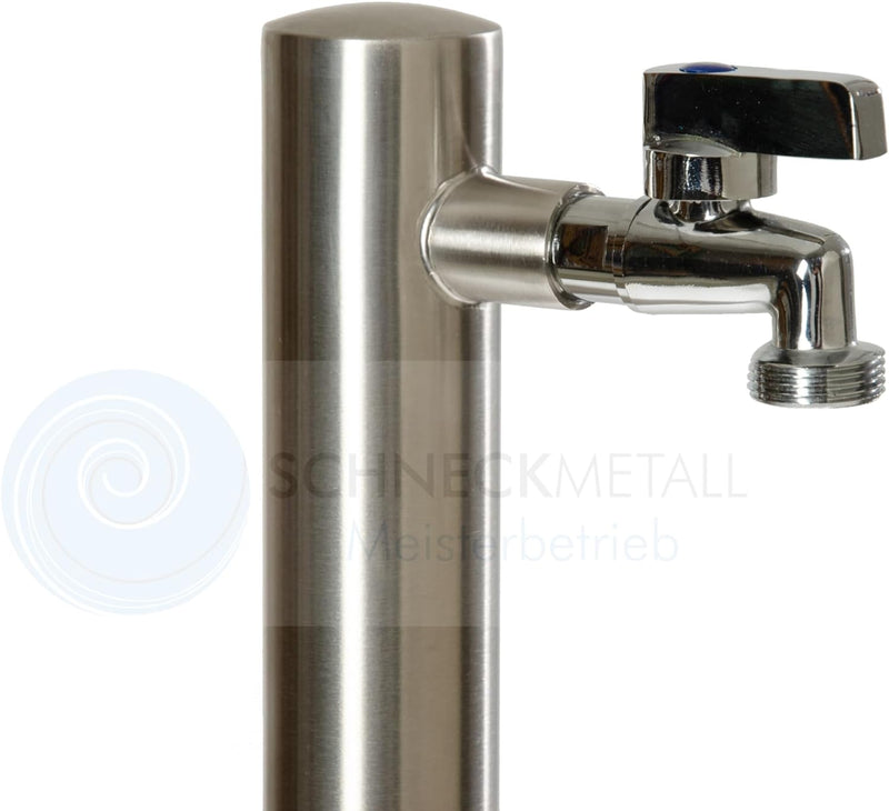 Wasserzapfstelle Edelstahl V2A Wasserzapfsäule Ø42mm 85cm Wasserverteiler WS4285