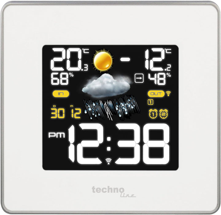 Technoline WS 6440 moderne Wetterstation mit Funkuhr, Temperatur-,Luftfeuchte-, und Luftdruckanzeige
