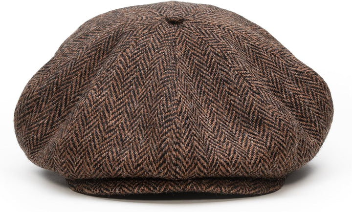 Sterkowski Peaky | 100% Harris Tweed Schiebermütze für Herren und Damen | Warm Komfortabel Newsboy C
