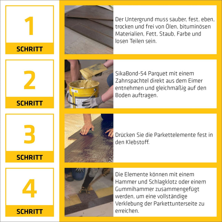 Sika - SikaBond-54 Parquet - Parkettkleber - sehr emissionsarm - braun - 13kg, 13kg