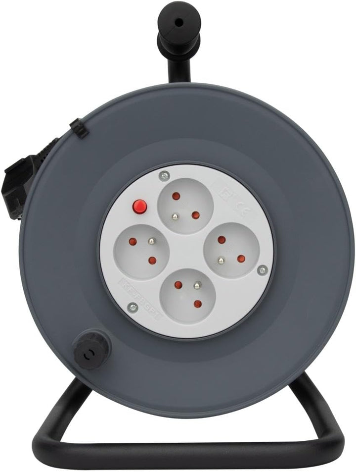 Enrouleur HO5VV-F 4 prises 3G1,5 25m + coupe-circuit Einzigartig, Einzigartig