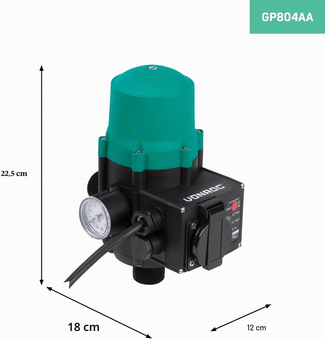 VONROC Druckschalter/elektronischer Druckschalter - Plug &amp; Play - Universal - Max. 1100W