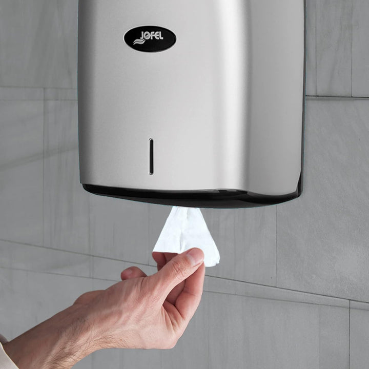 Jofel AG47300 Dochtpapierspender (Box), silberfarben