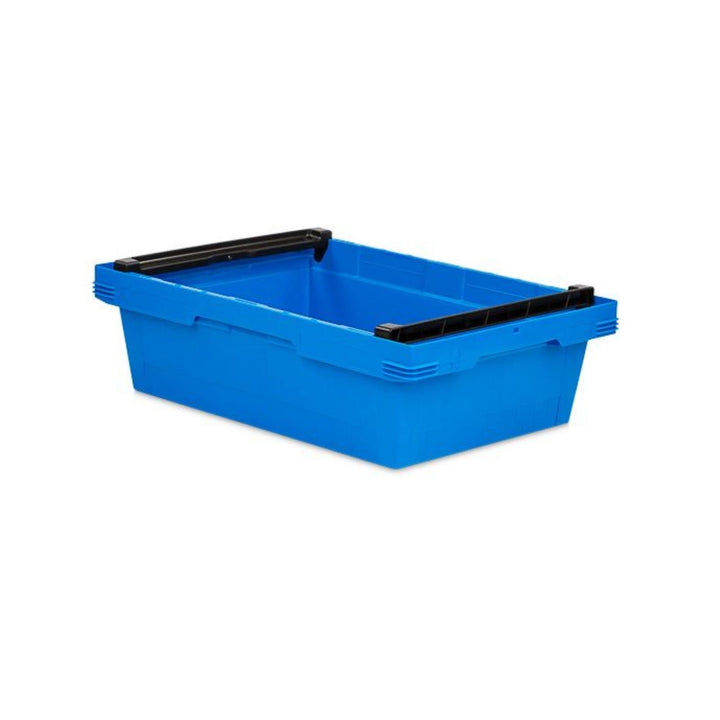 PROREGAL Conical Mehrweg-Stapelbehälter mit Stapelbügel Blau | HxBxT 17,3x40x60cm | 29 Liter | Lager