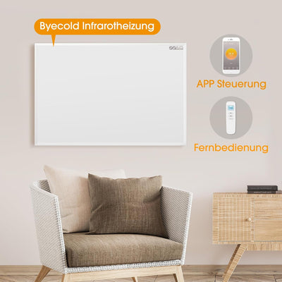 Infrarotheizung mit Thermostat - App Fernbedienung Steuerung - Infrarot Wandheizung - Elektroheizung
