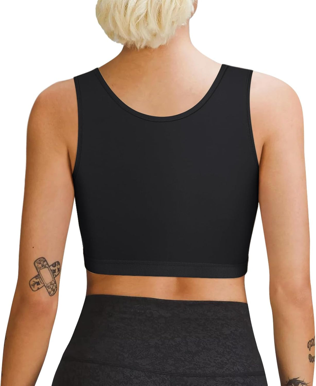 Brust Binder für Transgender Halb FTM Binder Trans Atmungsaktive Breast Binder Schwarz 4XL, Schwarz