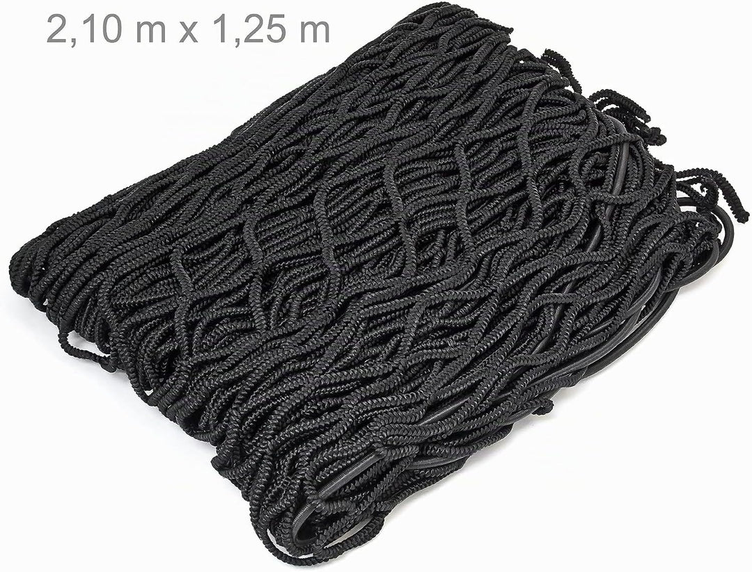 Relaxdays Anhängernetz, Gepäcknetz, dehnbar bis 3x2 Meter, schwarz 1, 1