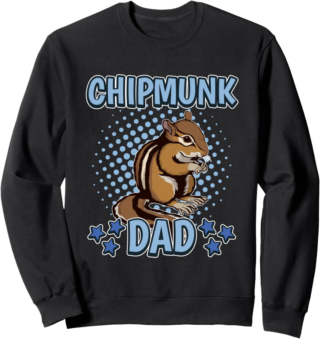Streifenhörnchen Papa Chipmunk Dad Vatertag Streifenhörnchen Sweatshirt
