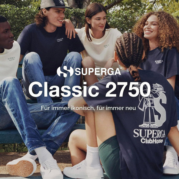 Superga 2750 Linu, Damen Schnürsneaker 39 EU Rot Red White, 39 EU Rot Red White