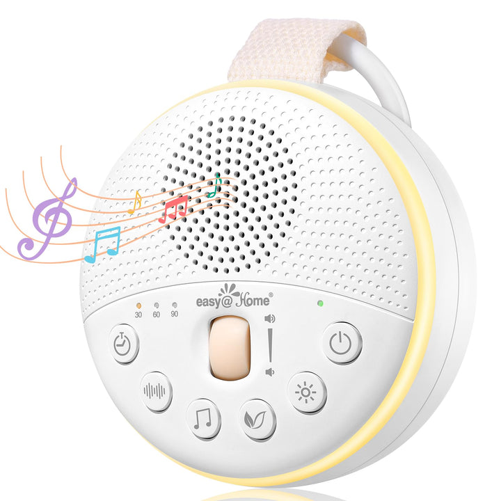 Easy@Home White Noise Maschine Baby - Tragbare Einschlafhilfe mit 34 beruhigenden Klängen Weisses Ra