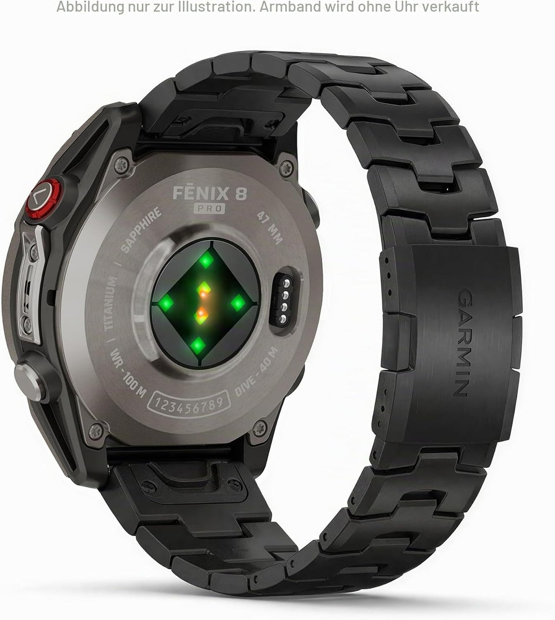 Garmin Quickfit Armband, Silikon, passend für Fenix, Epix, Instinct Serie, Forerunner 745/945/955, M