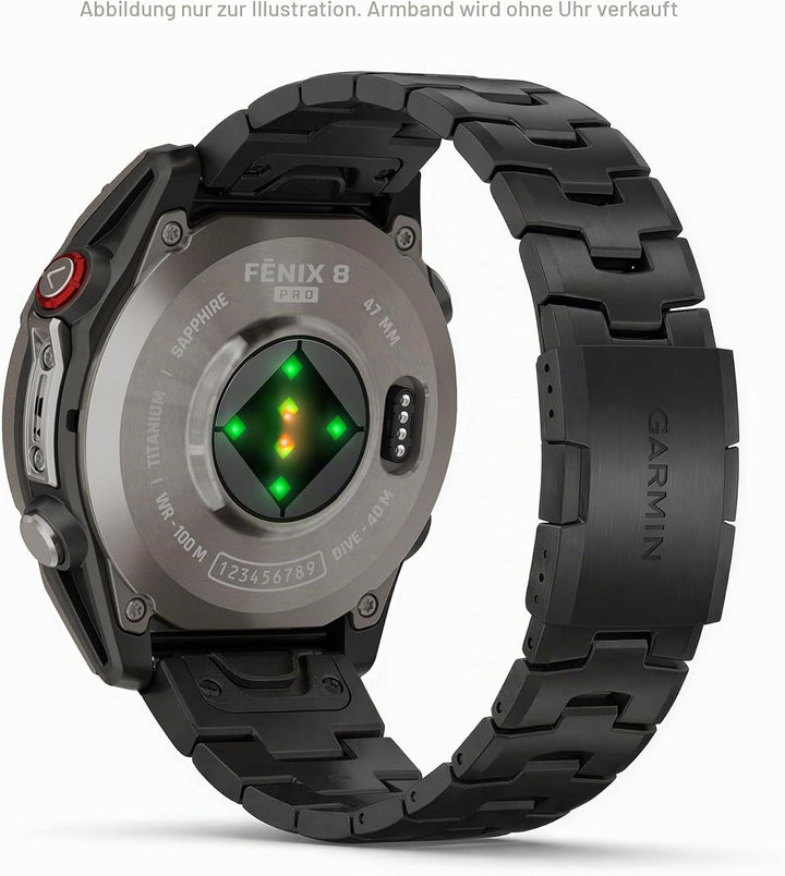 Garmin Quickfit Armband, Silikon, passend für Fenix, Epix, Instinct Serie, Forerunner 745/945/955, M