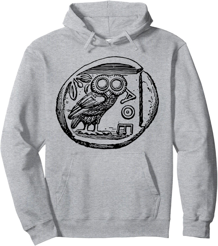 Owl of Athena Greek Owl Mythology Athena Goddess gift Pullover Hoodie