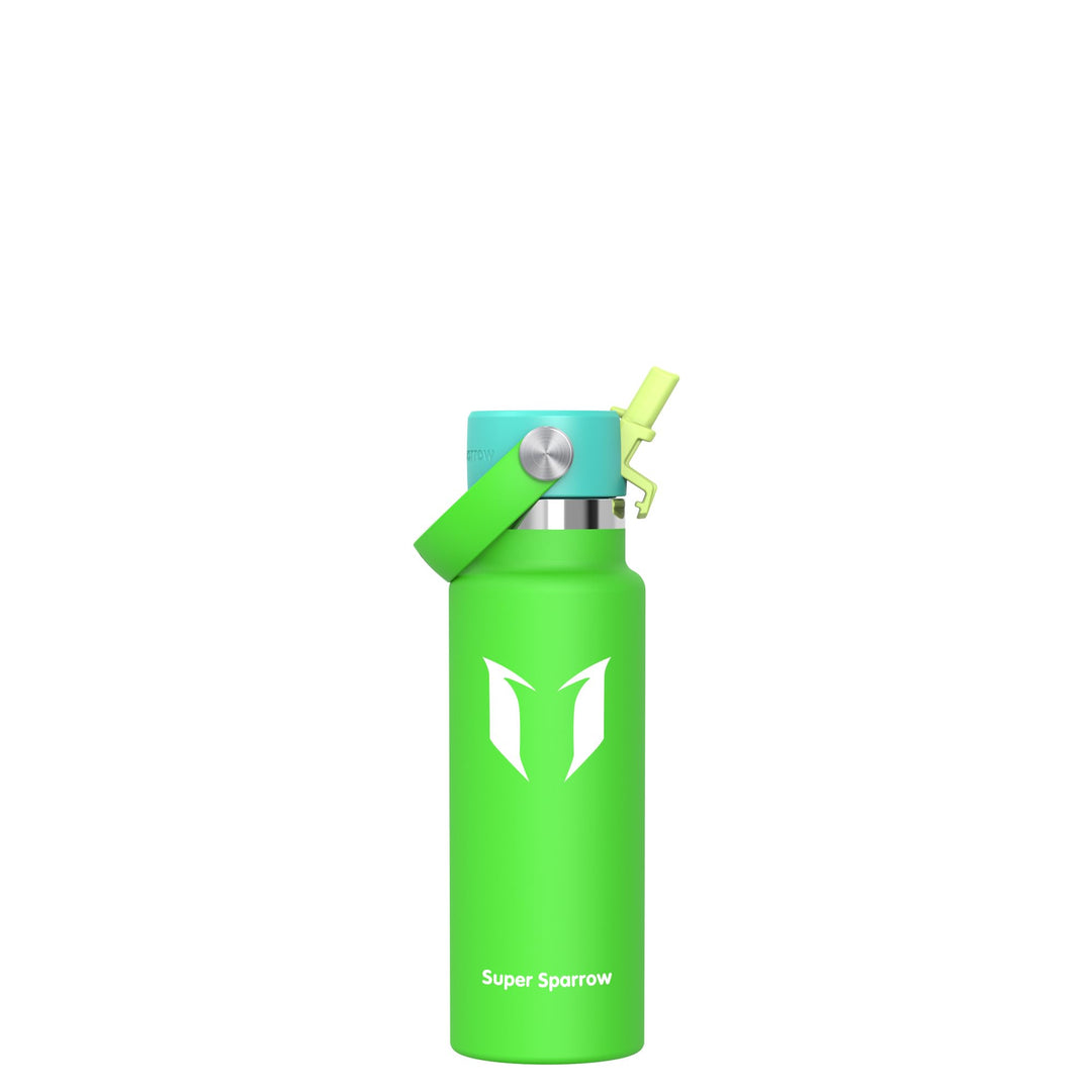 Super Sparrow Trinkflasche Edelstahl - Thermobecher - 350ml, 500ml, 750ml, 1L - Standardmund Stroh-D