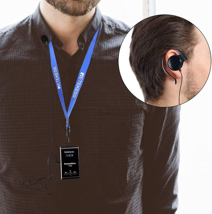 Retekess T130 Wireless Tour Guide System,Audio Whisper Guide System (1-10)