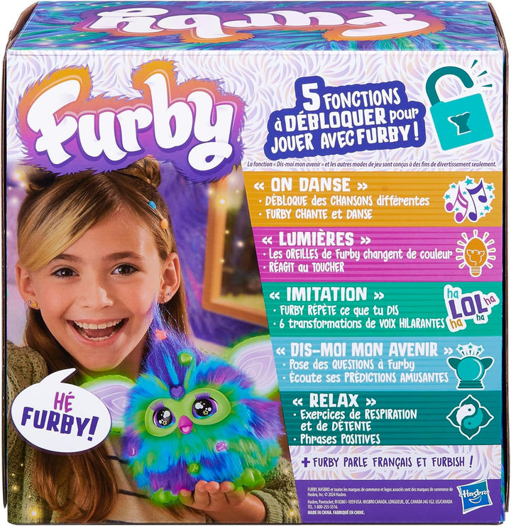 Furby Galaxie, interaktives Plüschtier, leuchtet im Dunkeln, französische Version