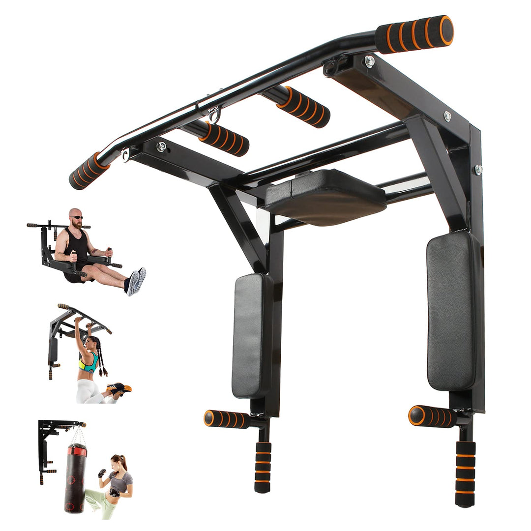 Leogreen Klimmzugstange Wandmontage, Pull Up Bar, Trainings Halterung mit Multifunktionen, 8 rutschf